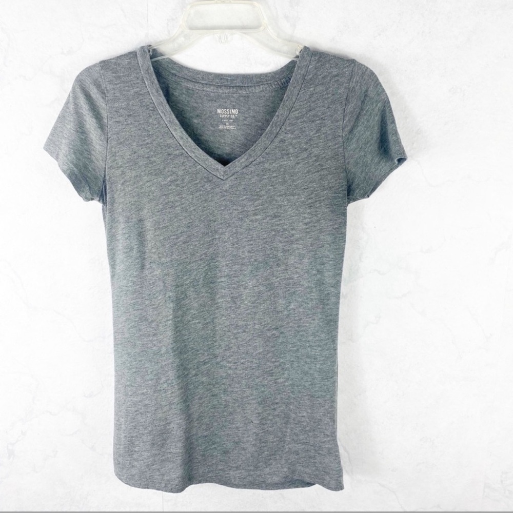 Mossimo Supply Co. Charcoal V-Neck Tee